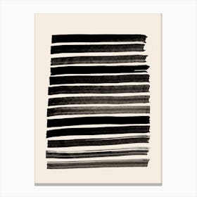 Abstract Art Black Lines Beige Poster_2242693 Canvas Print
