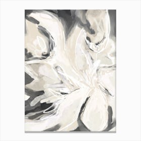 Modern Abstract Black White Canvas Print