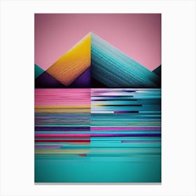 Two Colors Lines Canvas Print