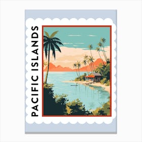 Pacific Islands 2 Travel Stamp Poster Canvas Print