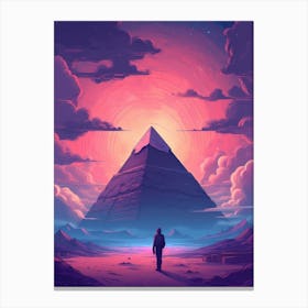 Pyramids Egypt Painting Canvas Print