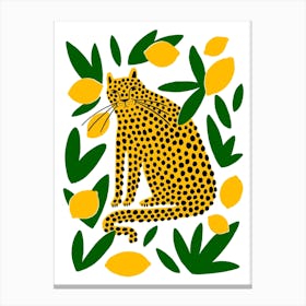Lemon Leopard Canvas Print