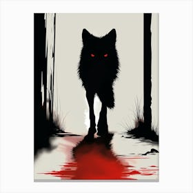 Wolf In The Woods Canvas Print