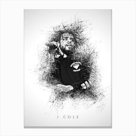 J Cole Rapper Sketch Canvas Print