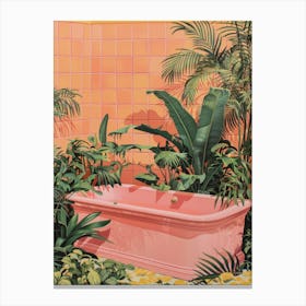 Pink Bath Canvas Print