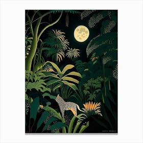 Jungle Night 1 Rousseau Inspired Canvas Print