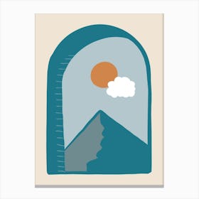 Mountain View Boho Minimalist Landscape Canvas Print