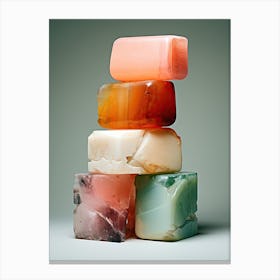 Stacked Soap Bars, Stones Art 1 Canvas Print