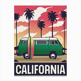 California Van Travel Canvas Print