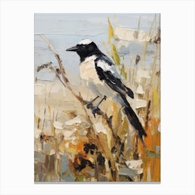 Bird Painting Magpie 1 Canvas Print