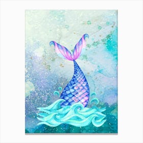 Freedom Mermaid Canvas Print