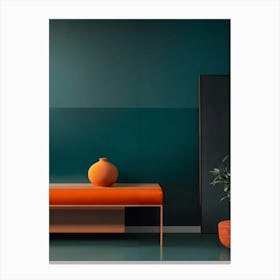 Orange And Teal Canvas Print