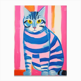 Striped Cat 10 Canvas Print