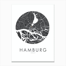 Hamburg in Black by emerybloom Canvas Print
