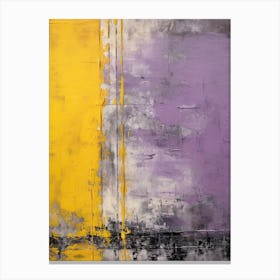 Lilac And Yellow Abstract Painting 2 Canvas Print