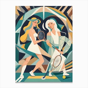 Tennis Player And Tennis Player Canvas Print