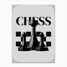 Chess balck and white Canvas Print
