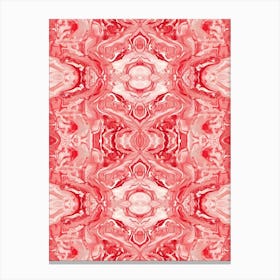 Marbled Red Fabric Canvas Print