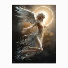 Sexy Angel with Holy Light Canvas Print