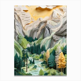 Paper Cut Art Canvas Print