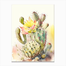 Cylindropuntia Kleiniae Storybook Watercolours Canvas Print