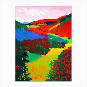 Jim Corbett National Park India Abstract Colourful Canvas Print