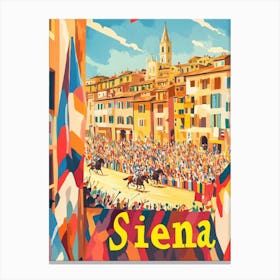 Aihrgdesign A 1970s Inspired Travel Poster For Siena Depictin 998f1b35 741d 4d01 B9d1 8ee2540bb915 0 Canvas Print