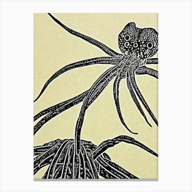 Sea Spider II Linocut Canvas Print