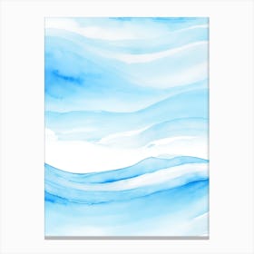 Blue Ocean Wave Watercolor Vertical Composition 121 Canvas Print