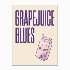 Harry Styles Grapejuice Blues Cartoon Canvas Print