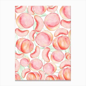 Peach Watercolor Pattern Canvas Print