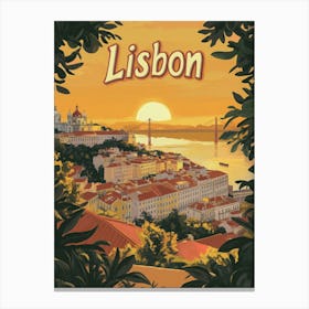 Aihrgdesign A Mid Century Modern Travel Poster For Lisbon Sho 92e8e6a9 61e6 4162 9cef B11c7a8a2809 2 Canvas Print