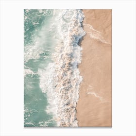 Beach Break Wave Crashing On Sand Canvas Print