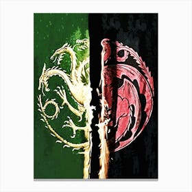 Game Of Thrones house of dragon Canvas Print