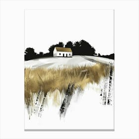 House In The Field Canvas Print Canvas Print