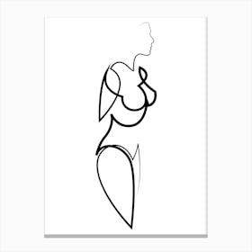 Mlt Nude Canvas Line Art Print