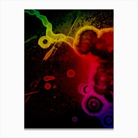 Abstract Watercolor Deep Black Canvas Print