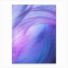 Purple And Blue Feathers Wallpaper Canvas Print