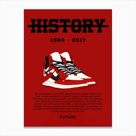 Nike Jordan History 1984-2017 Canvas Print