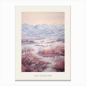 Dreamy Winter National Park Poster  Denali National Park United States 2 Canvas Print