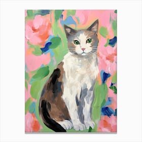 A Turkish Van Cat Painting, Impressionist Painting 7 Canvas Print
