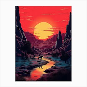 Sunset In The Desert 8 Canvas Print