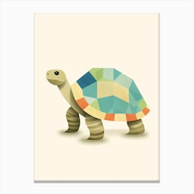 Simple Geometric Sea Turtle2 Canvas Print