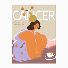 Cancer Zodiac Sign Canvas Print