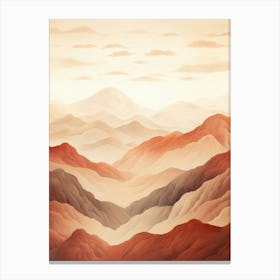 Abstract Mountain Landscape Canvas Print