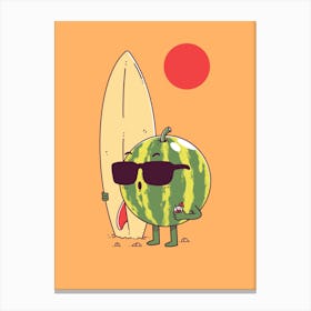 Watermelon Surf Canvas Print