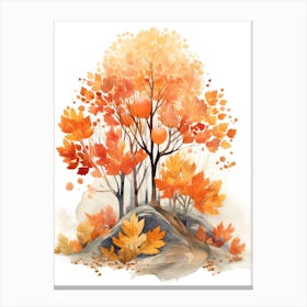 Cute Autumn Fall Scene 74 Canvas Print