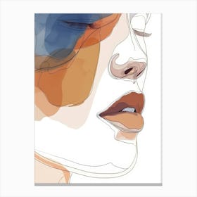 Woman'S Face Style Abstract Canvas Print