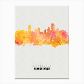 Pittsburgh Pennsylvania City watercolor Canvas Print