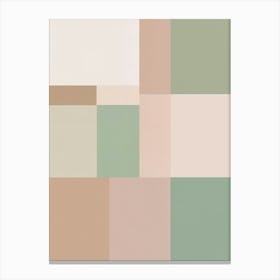 Abstract Pastel Squares 1 Canvas Print